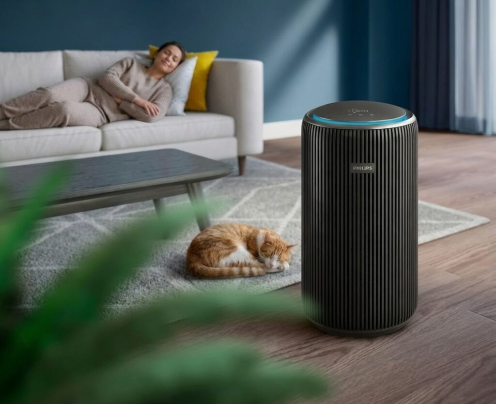 Purificateur air Philipps dans un salon