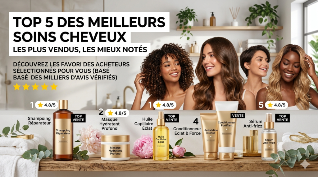 Top 5 des meilleurs soins cheveux les plus vendus au juste prix