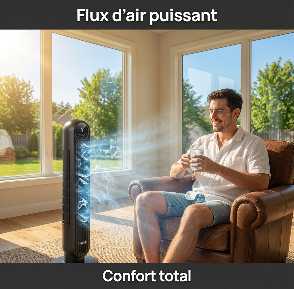 dreo nomad one ventilateur colonne silencieux meilleur prix clubutil