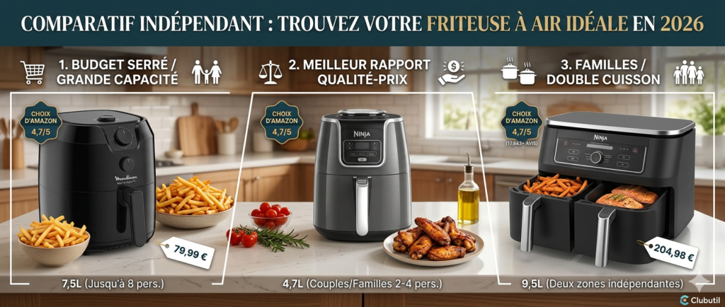 Guide comparatif friteuse à air