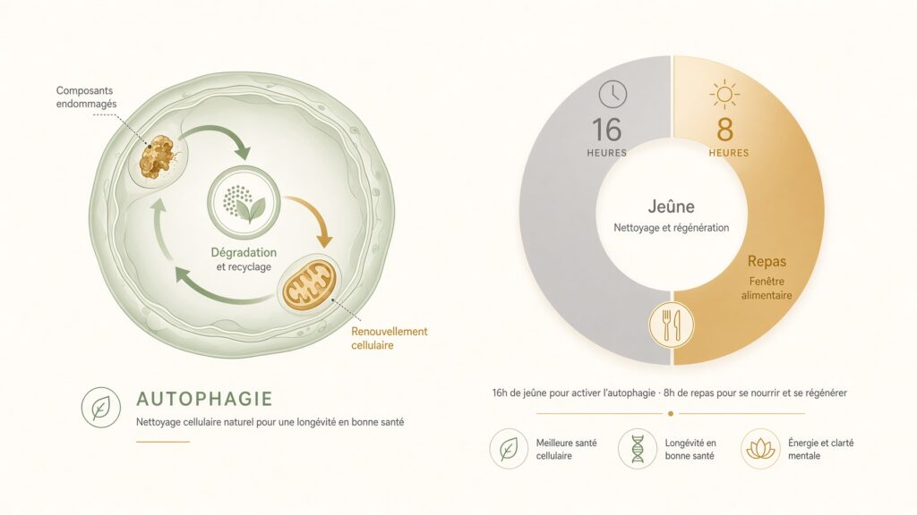 infographie ,Qu'est-ce que l'autophagie et comment l'activer pour bien vieillir ?