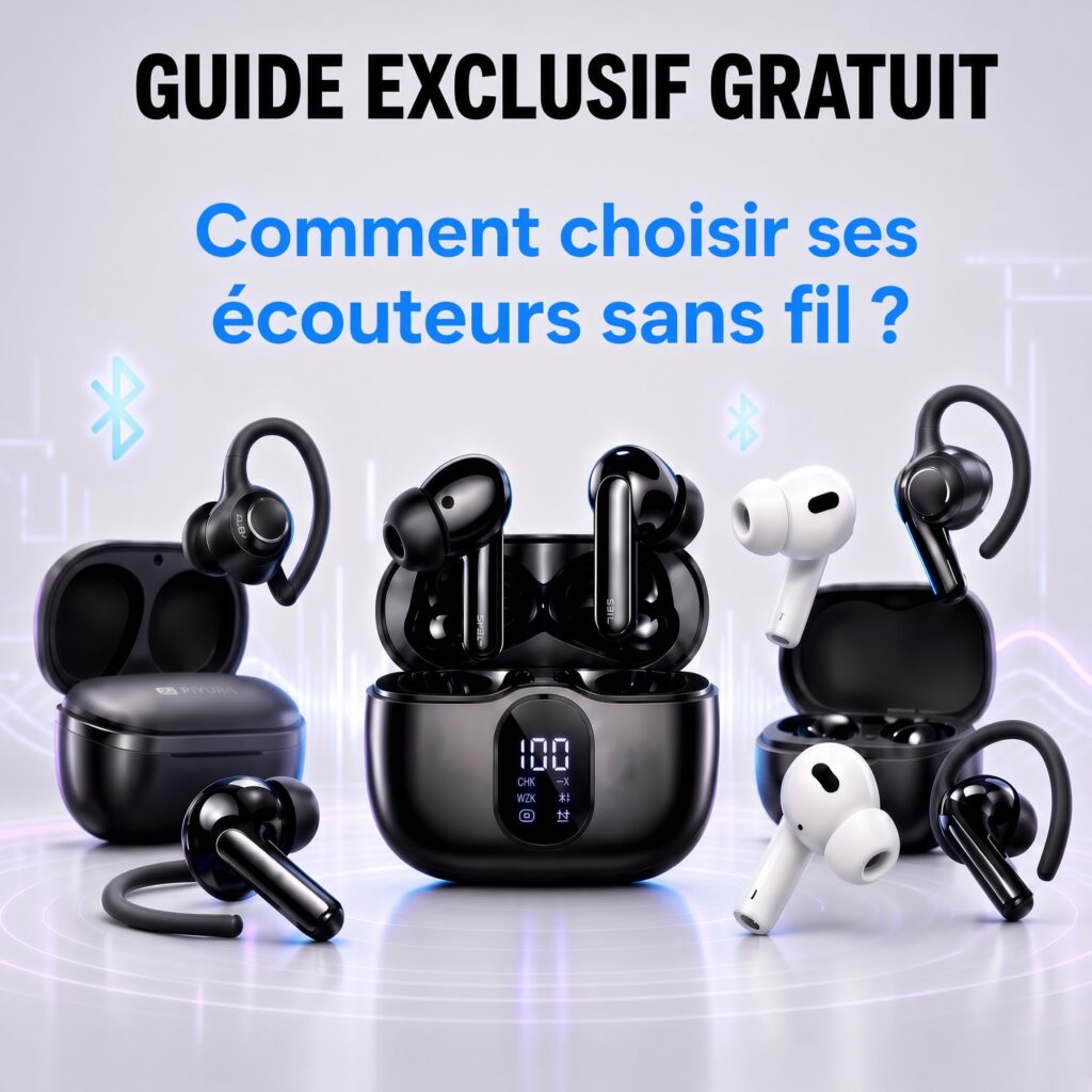 Couverture article choisir ses écouteurs, en photo plusiers produits