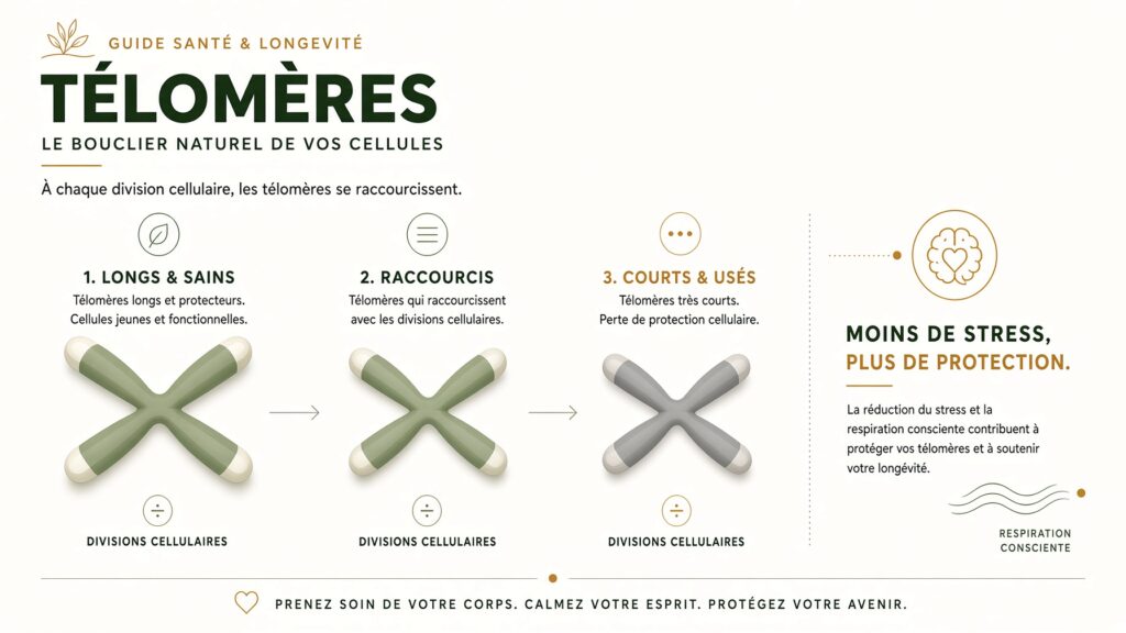 infographie  sur les télomères
