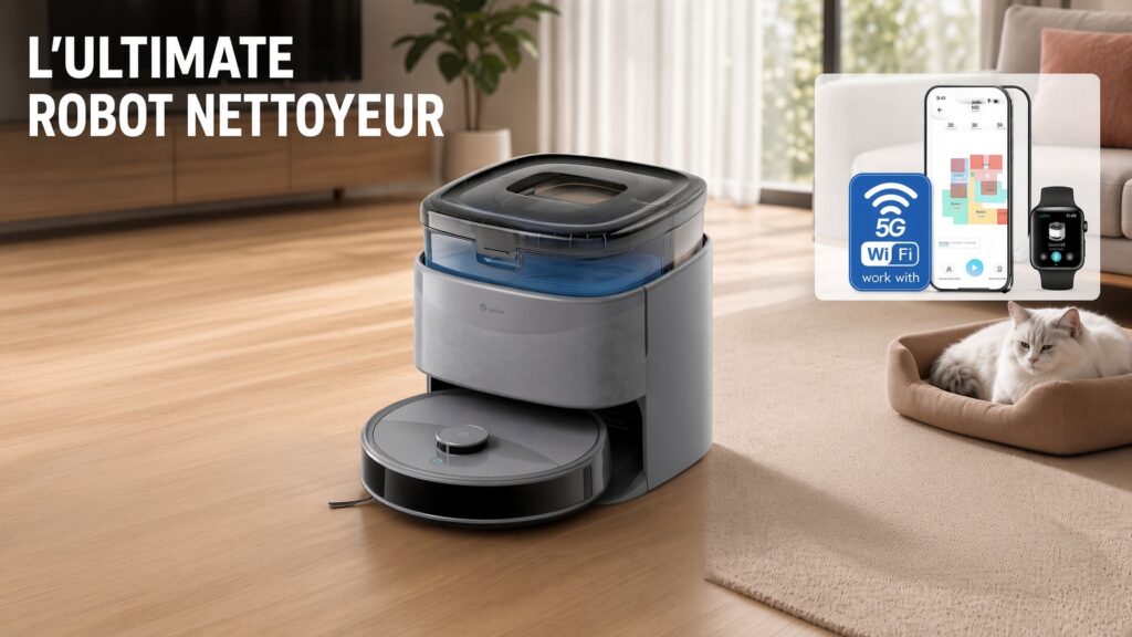 présentation aspirateur robot laveur Lefant M3 Max
