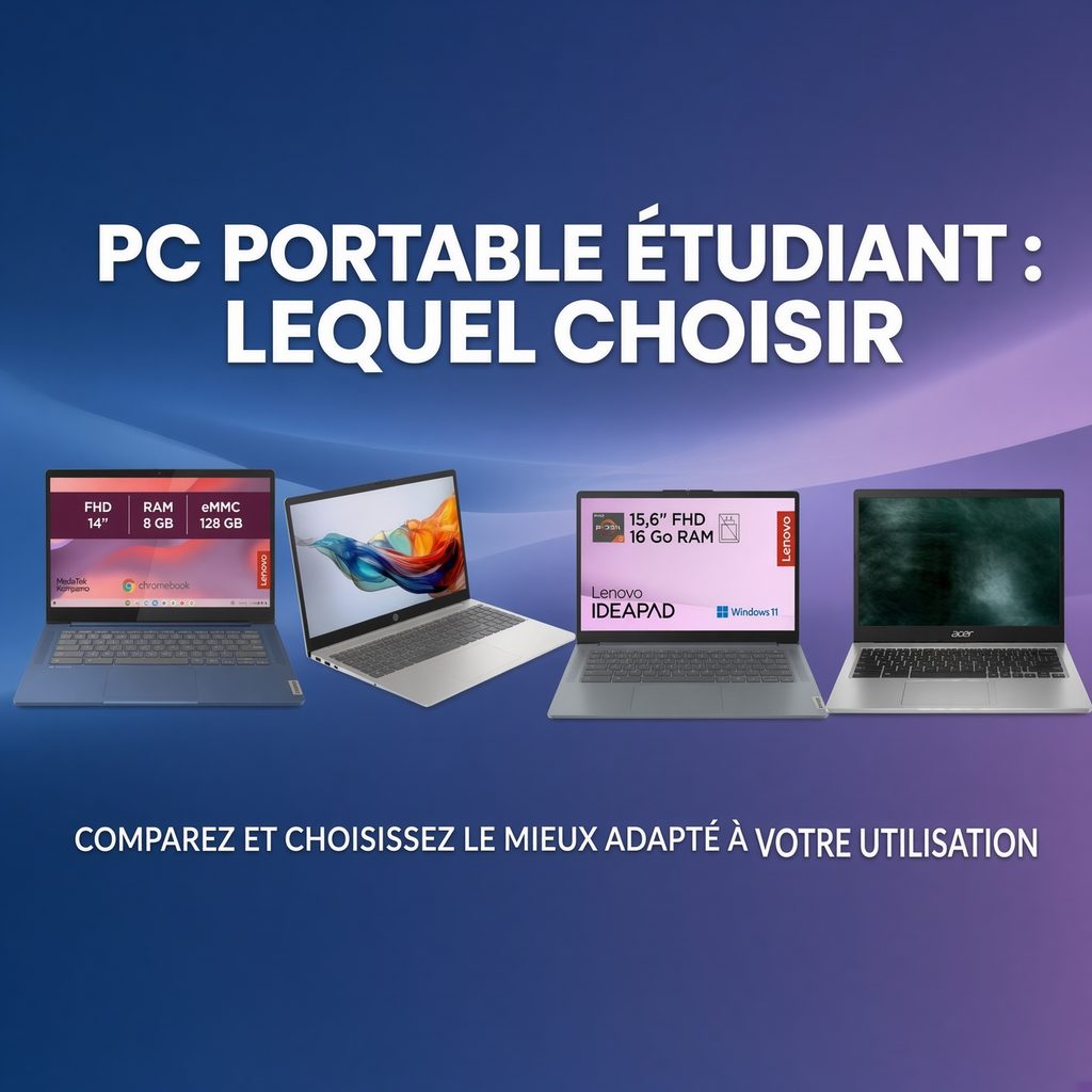 présentation4 pc portables pour étudiant, comparatif